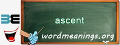 WordMeaning blackboard for ascent